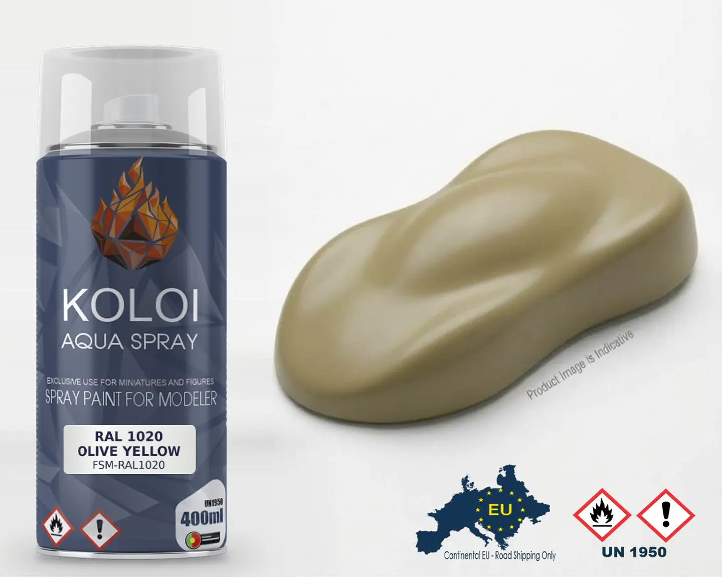 Ral 1020 Olive Yellow – Koloi Aqua Spray 400ml 1