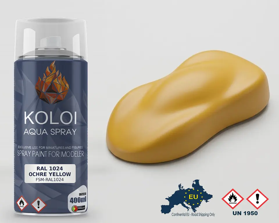 Ral 1024 Ochre Yellow – Koloi Aqua Spray 400ml 1