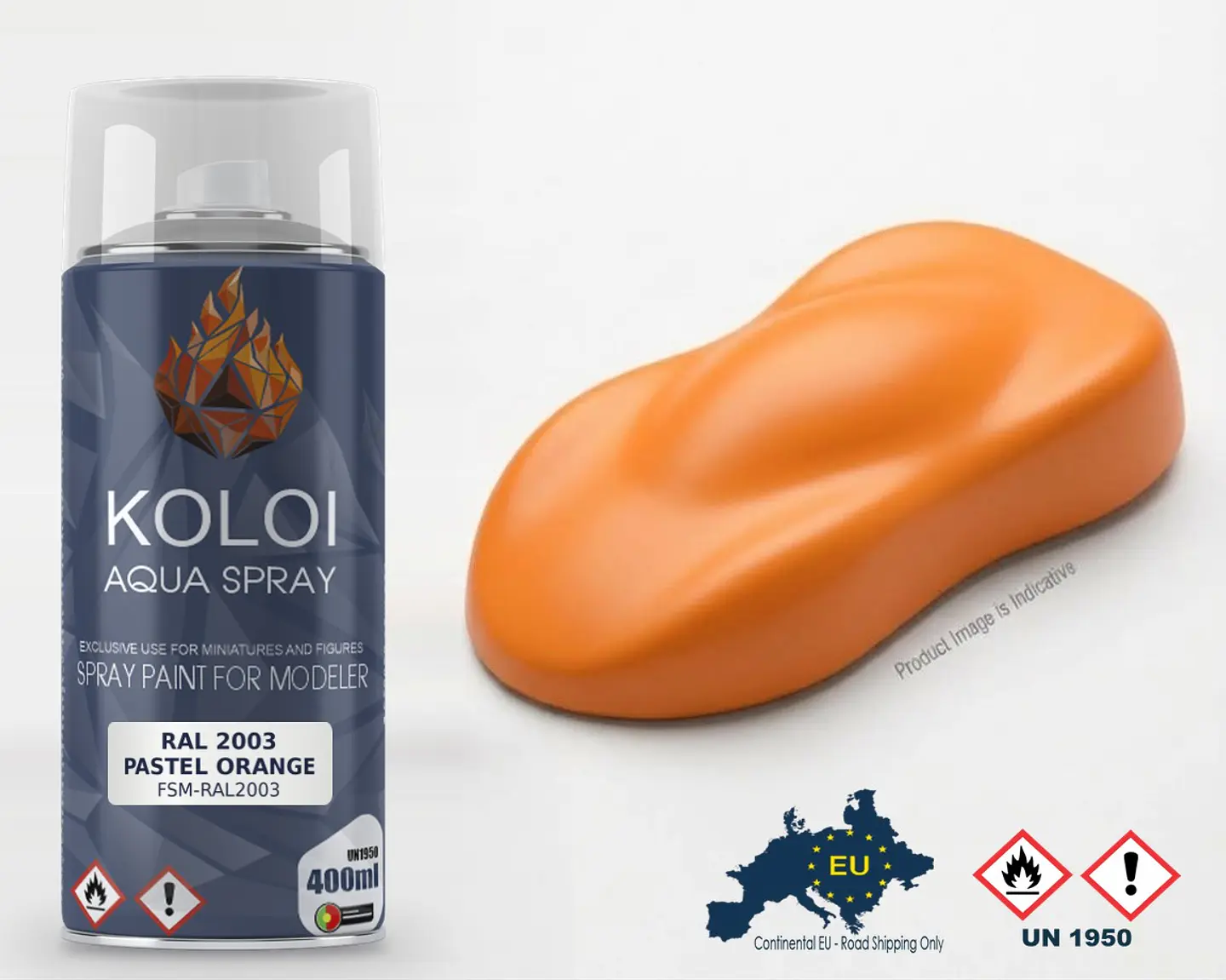 Ral 2003 Pastel Orange – Koloi Aqua Spray 400ml 1