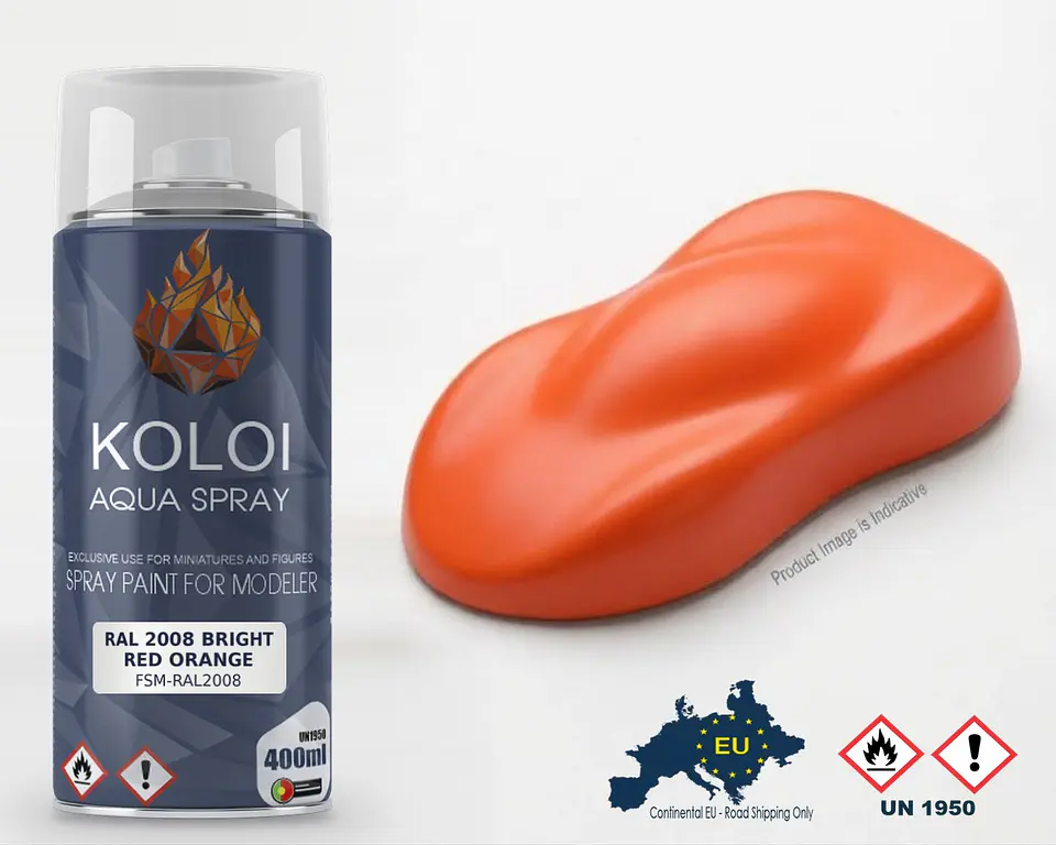 Ral 2008 Bright Red Orange – Koloi Aqua Spray 400ml 1
