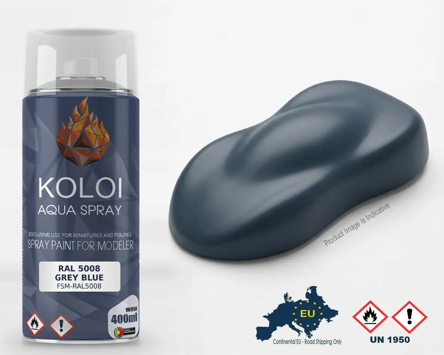 Ral 5008 Grey Blue – Koloi Aqua Spray 400ml 1