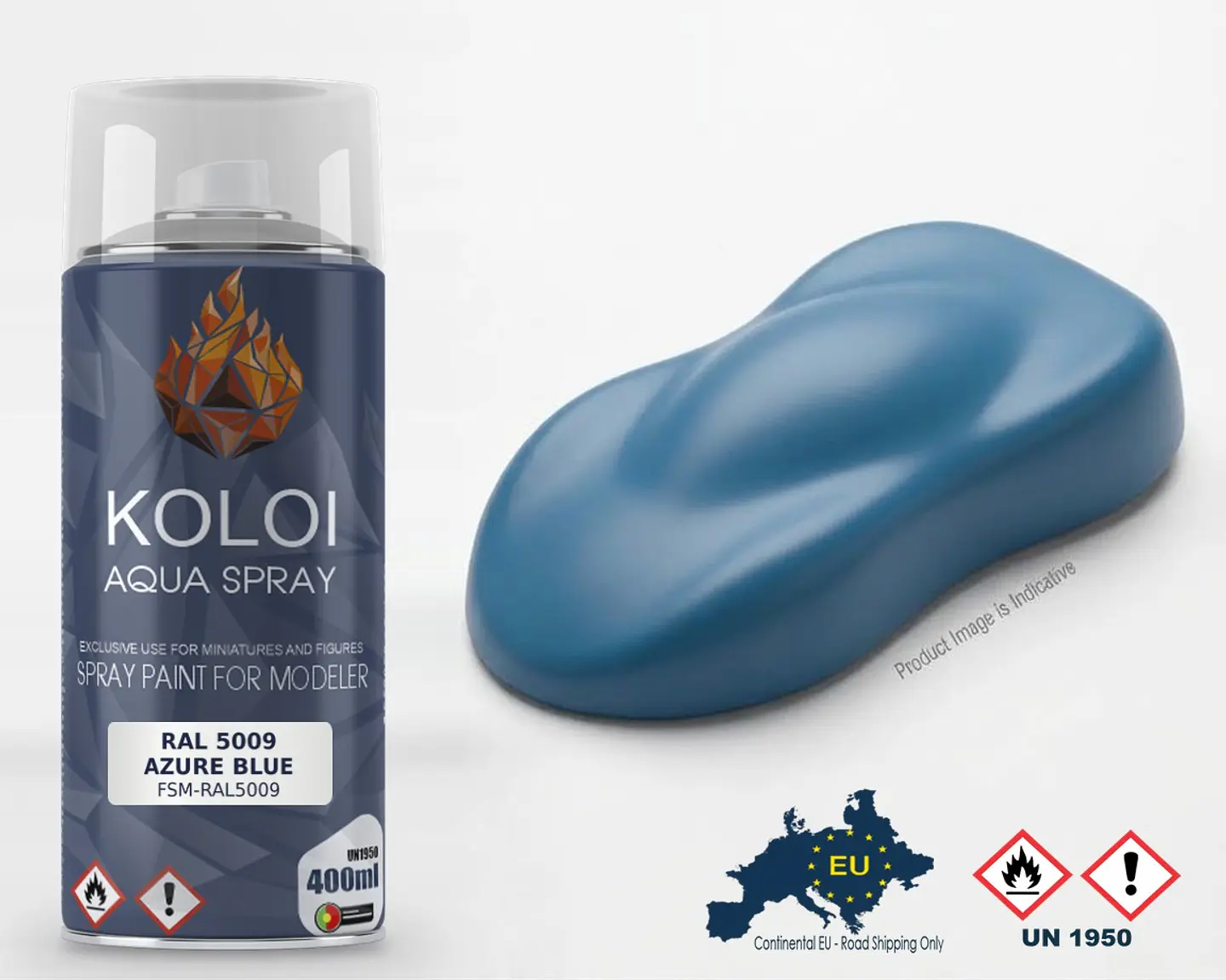 Ral 5009 Azure Blue – Koloi Aqua Spray 400ml 1