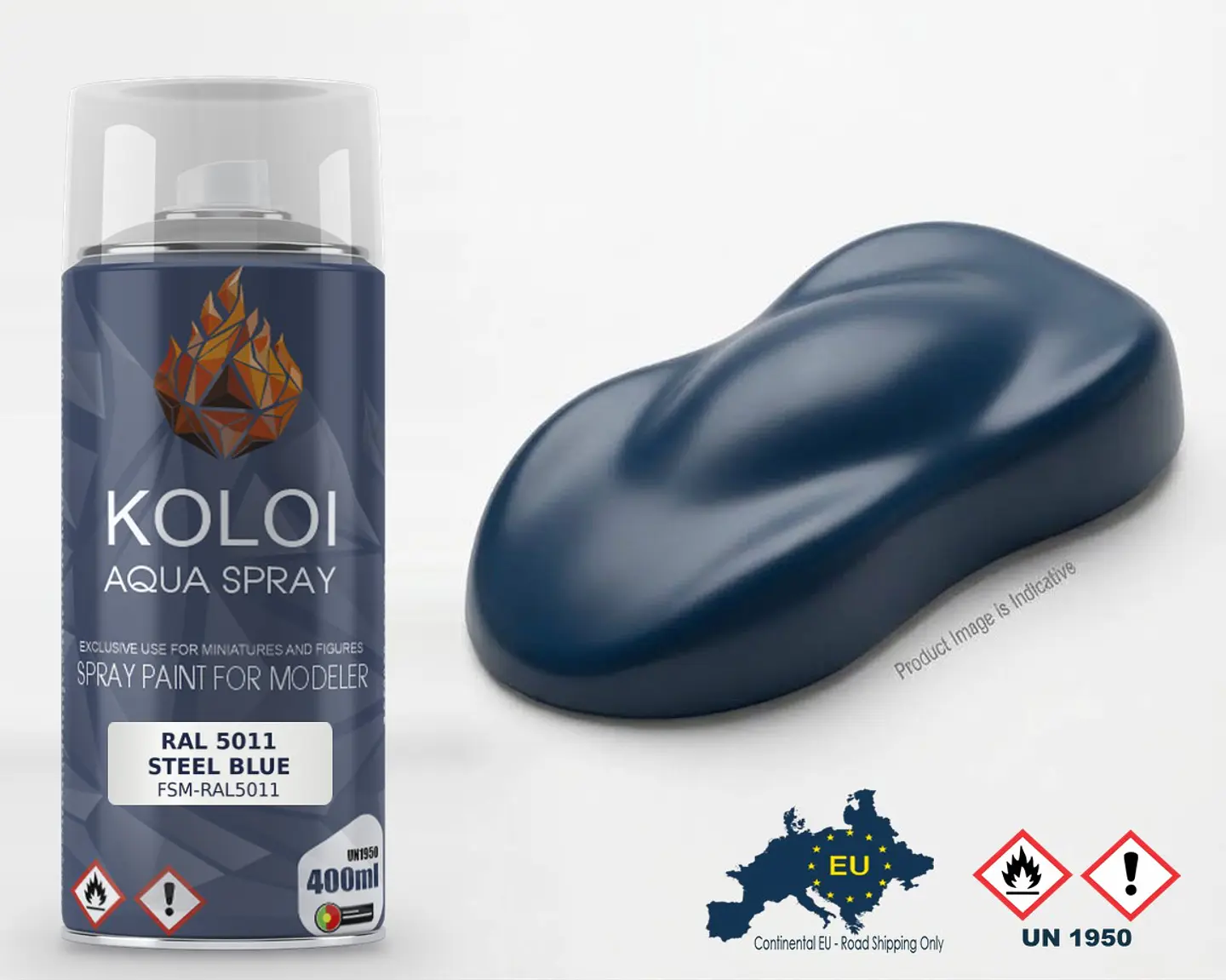 Ral 5011 Steel Blue – Koloi Aqua Spray 400ml 1