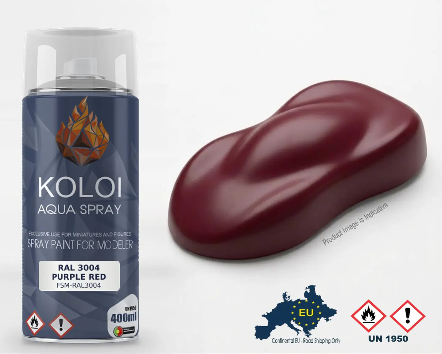 Ral 3004 Purple Red – Koloi Aqua Spray 400ml 1