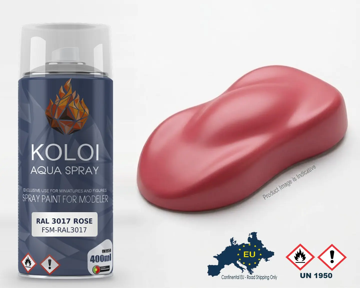Ral 3017 Rose – Koloi Aqua Spray 400ml 1