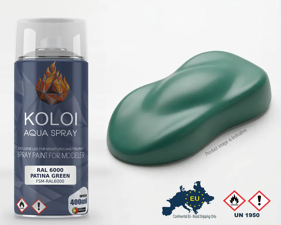 Ral 6000 Patina Green – Koloi Aqua Spray 400ml 1