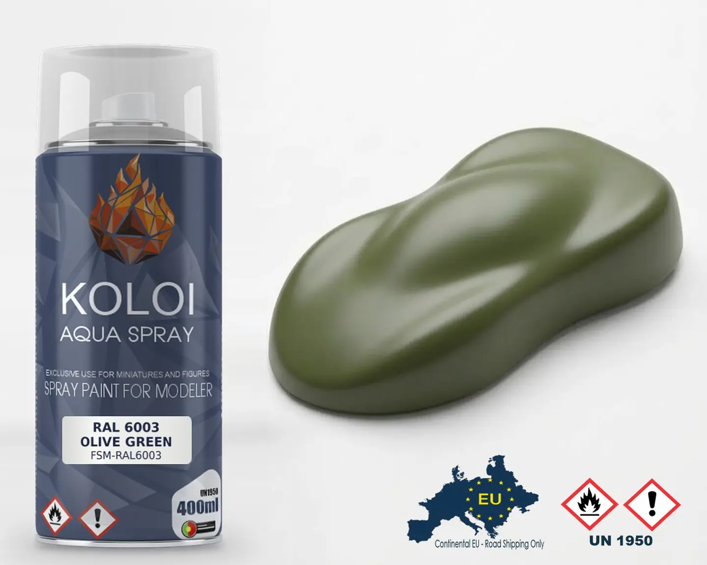RAL 6003 Olive Green – Koloi Aqua Spray 400ml 1