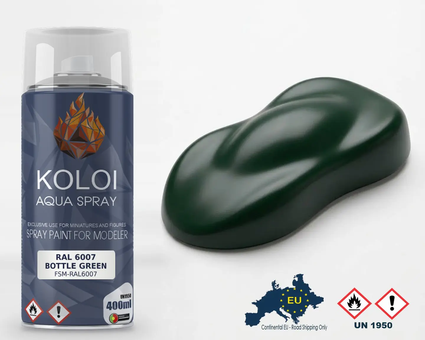 RAL 6007 Bottle Green – Koloi Aqua Spray 400ml 1