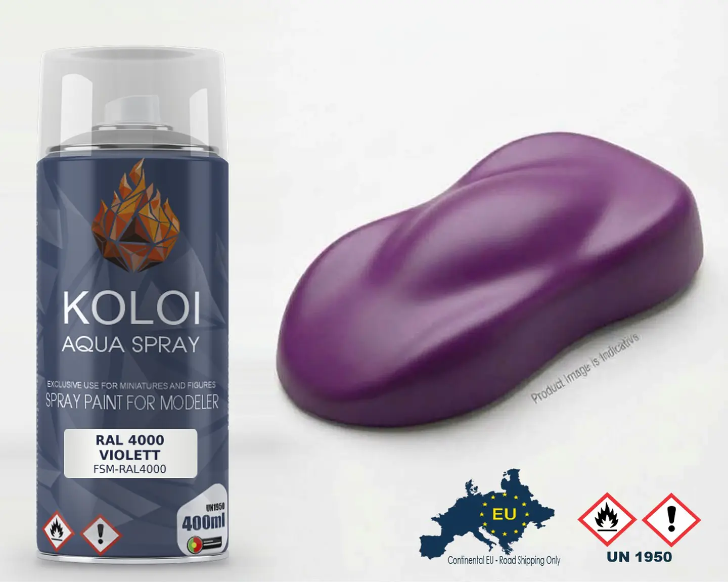 RAL 4000 Violett – Koloi Aqua Spray 400ml 1