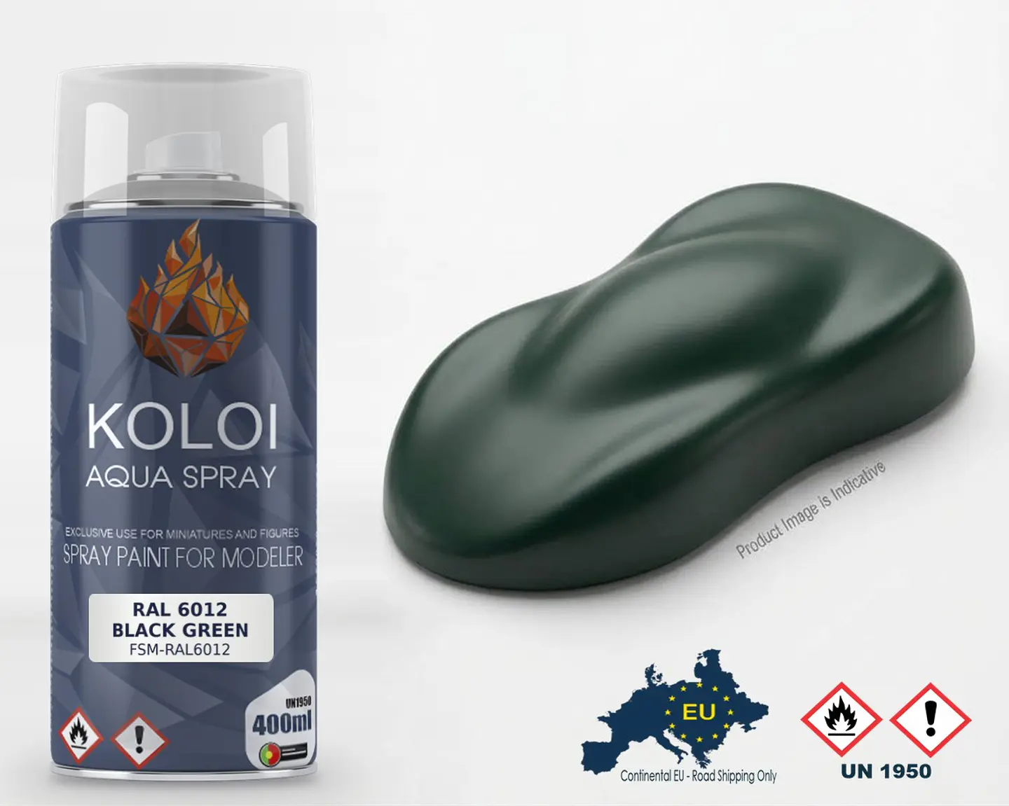 RAL 6012 Black Green – Koloi Aqua Spray 400ml 1