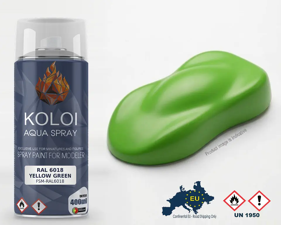 RAL 6018 Yellow Green – Koloi Aqua Spray 400ml 1