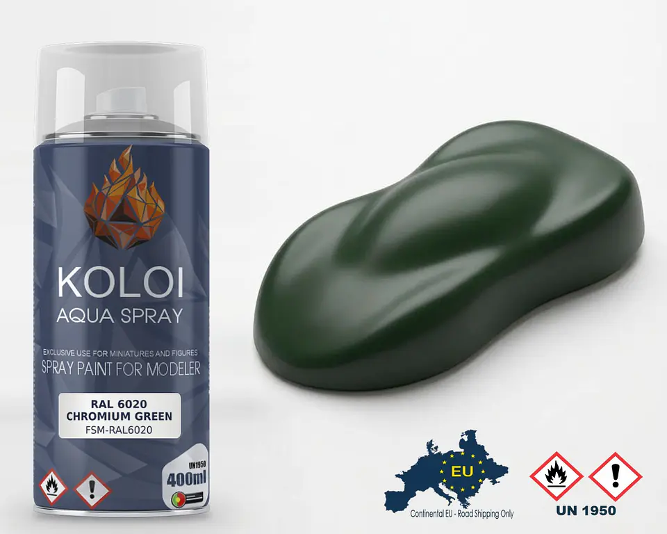 RAL 6020 Chromium Green – Koloi Aqua Spray 400ml 1