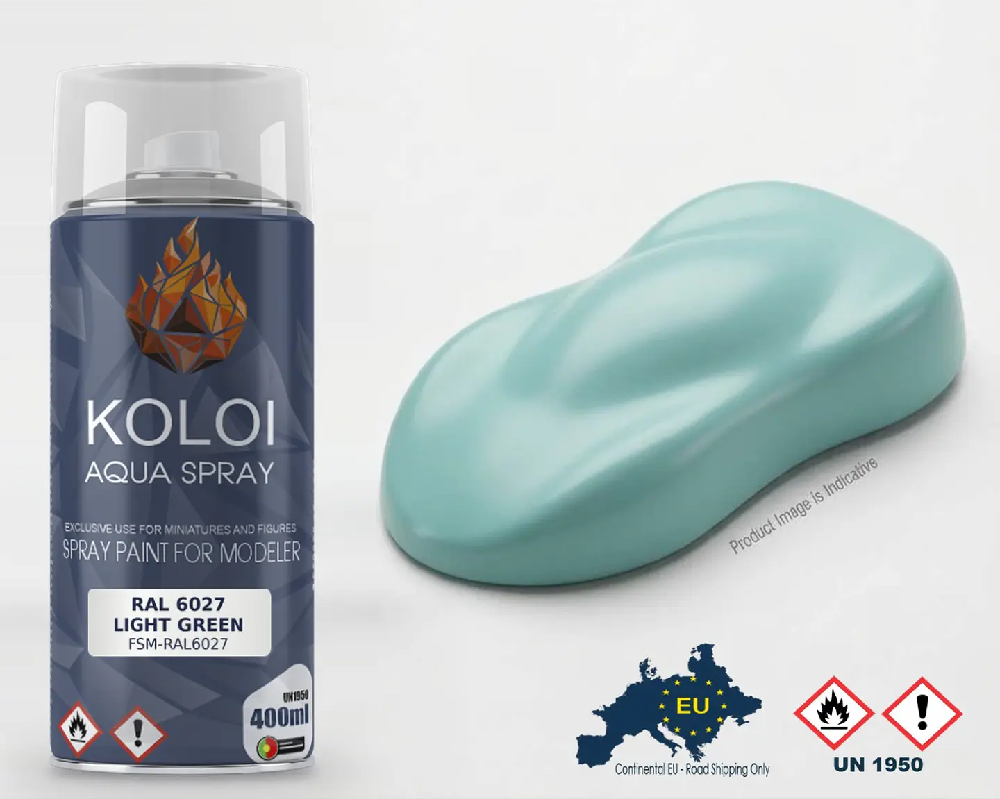 RAL 6027 Light Green – Koloi Aqua Spray 400ml 1