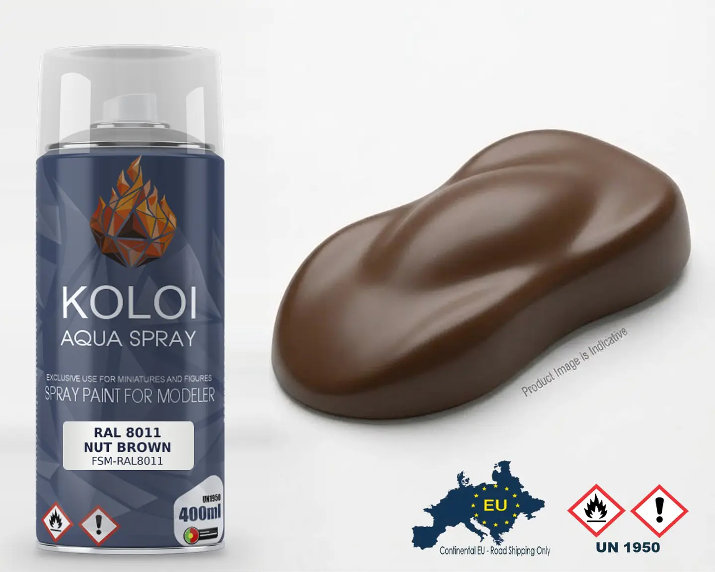 RAL 8011 Nut Brown – Koloi Aqua Spray 400ml 1