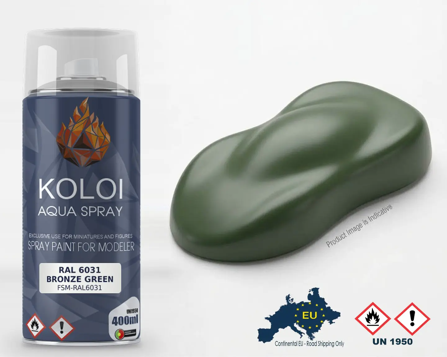 RAL 6031 Bronze Green – Koloi Aqua Spray 400ml 1