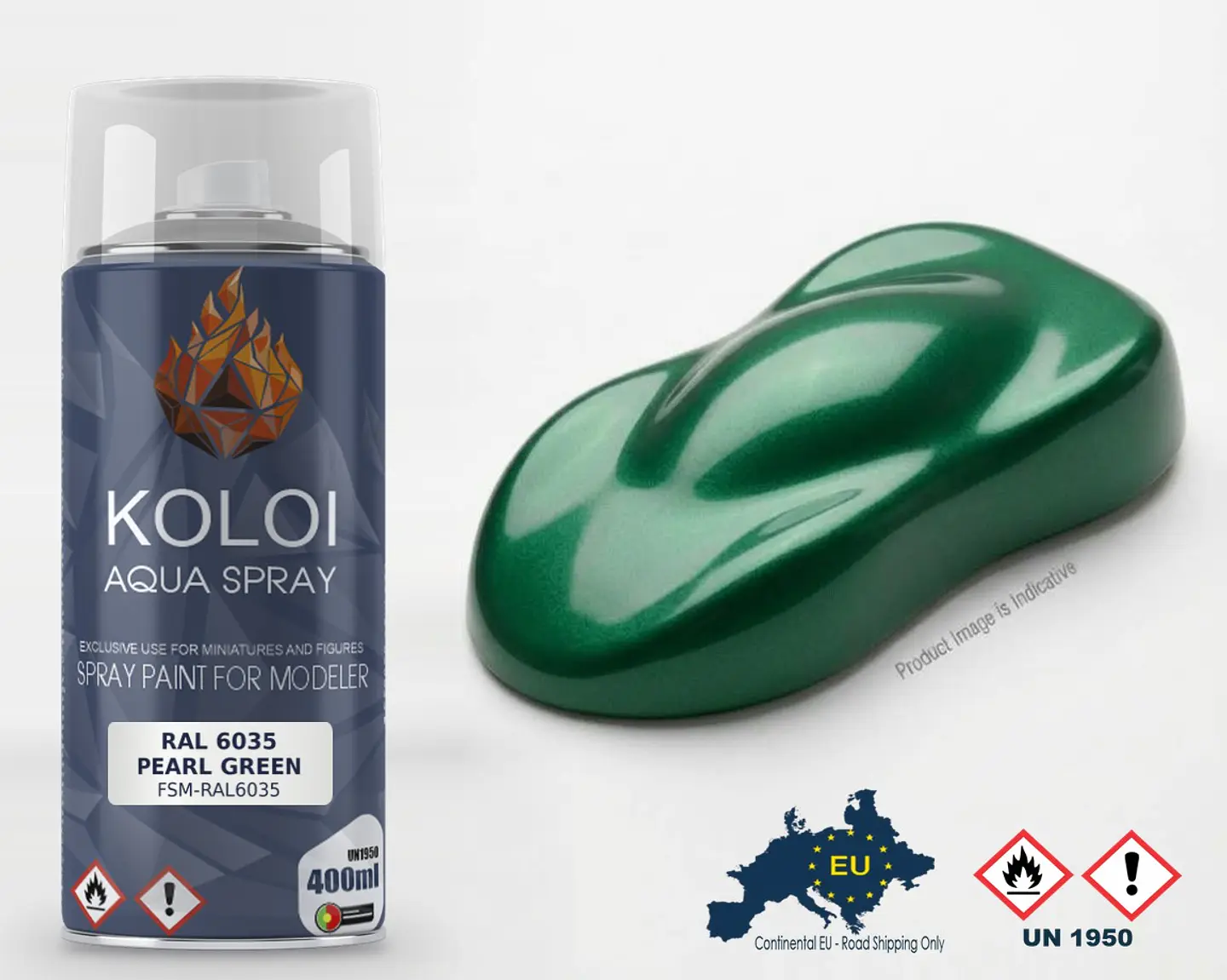 RAL 6035 Pearl Green – Koloi Aqua Spray 400ml 1