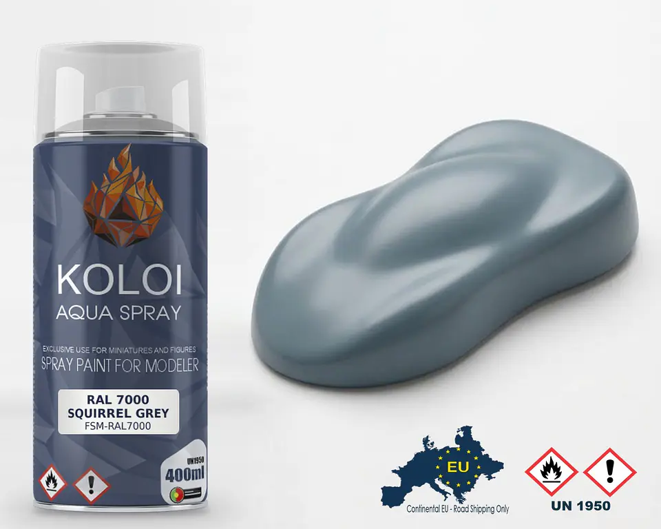 RAL 7000 Squirrel Grey – Koloi Aqua Spray 400ml 1