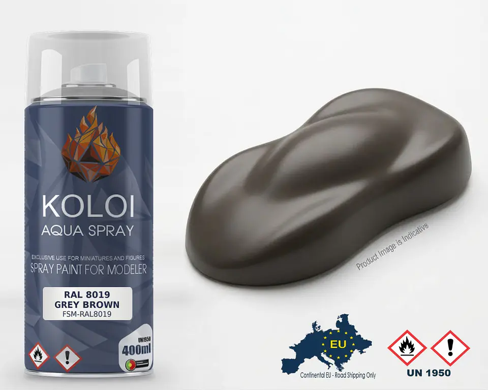 RAL 8019 Grey Brown – Koloi Aqua Spray 400ml 1