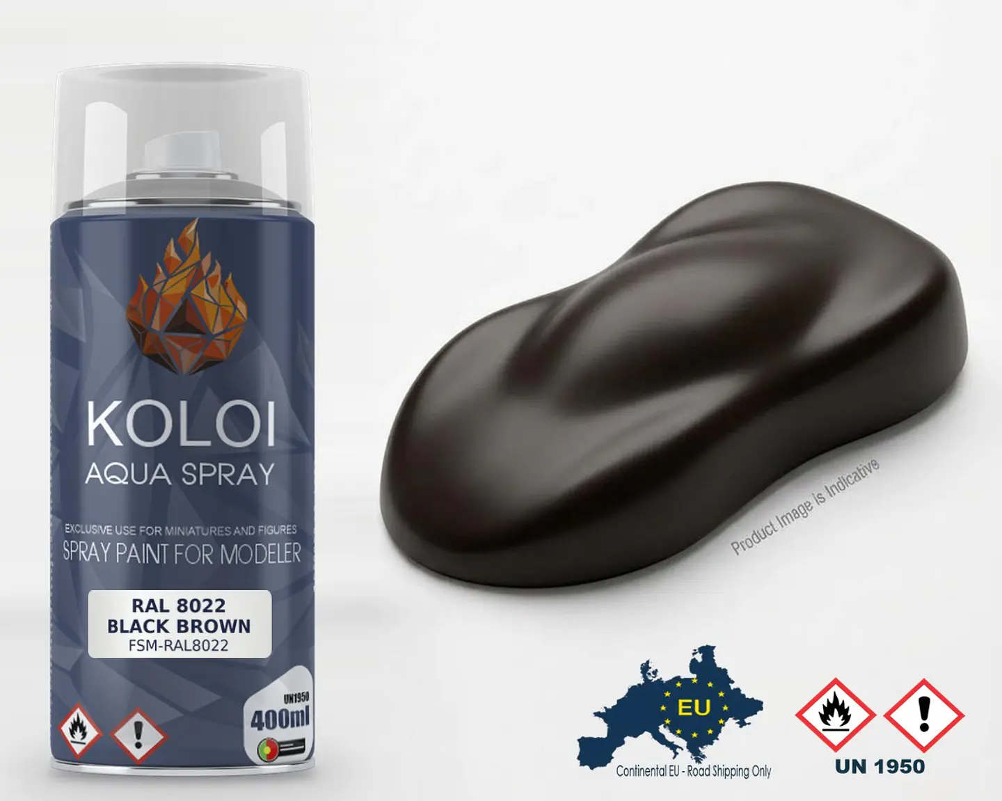 RAL 8022 Black Brown – Koloi Aqua Spray 400ml 1