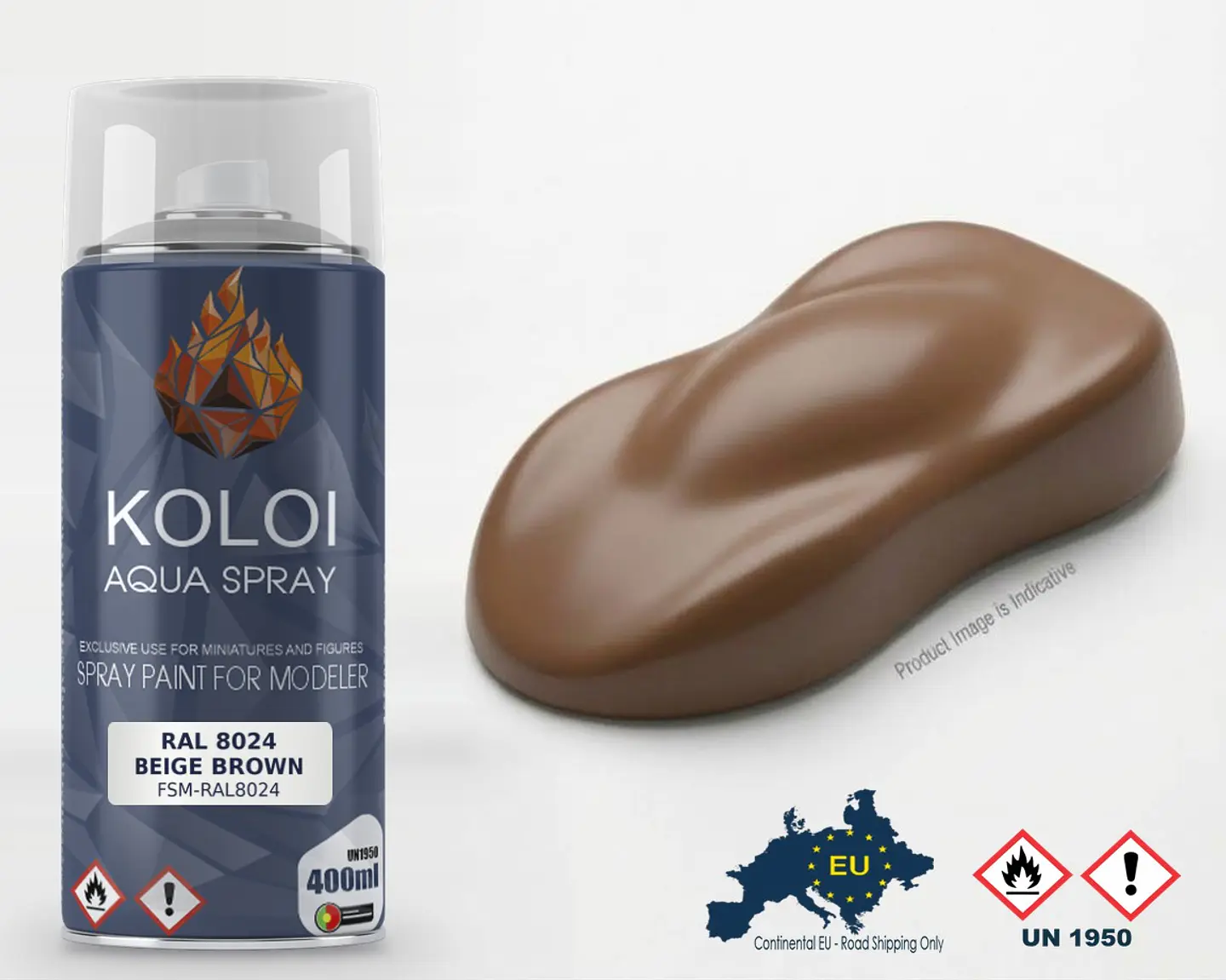 RAL 8024 Beige Brown – Koloi Aqua Spray 400ml 1