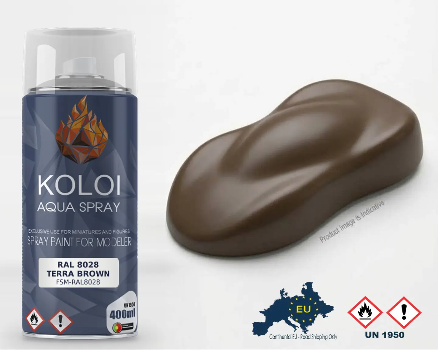 RAL 8028 Terra Brown – Koloi Aqua Spray 400ml 1
