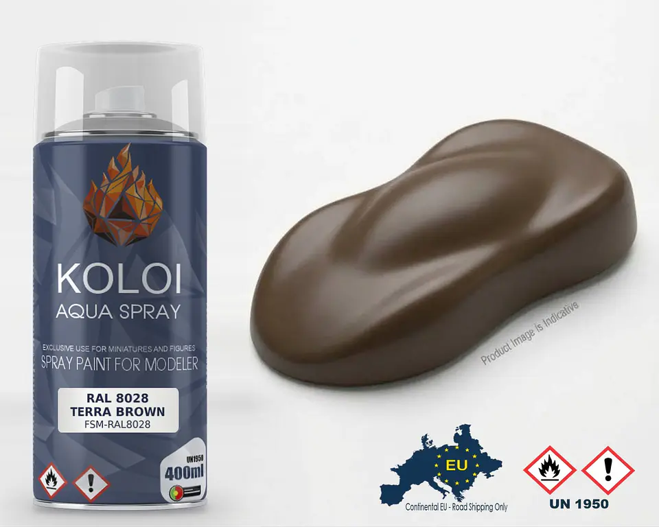 RAL 8028 Terra Brown – Koloi Aqua Spray 400ml 1