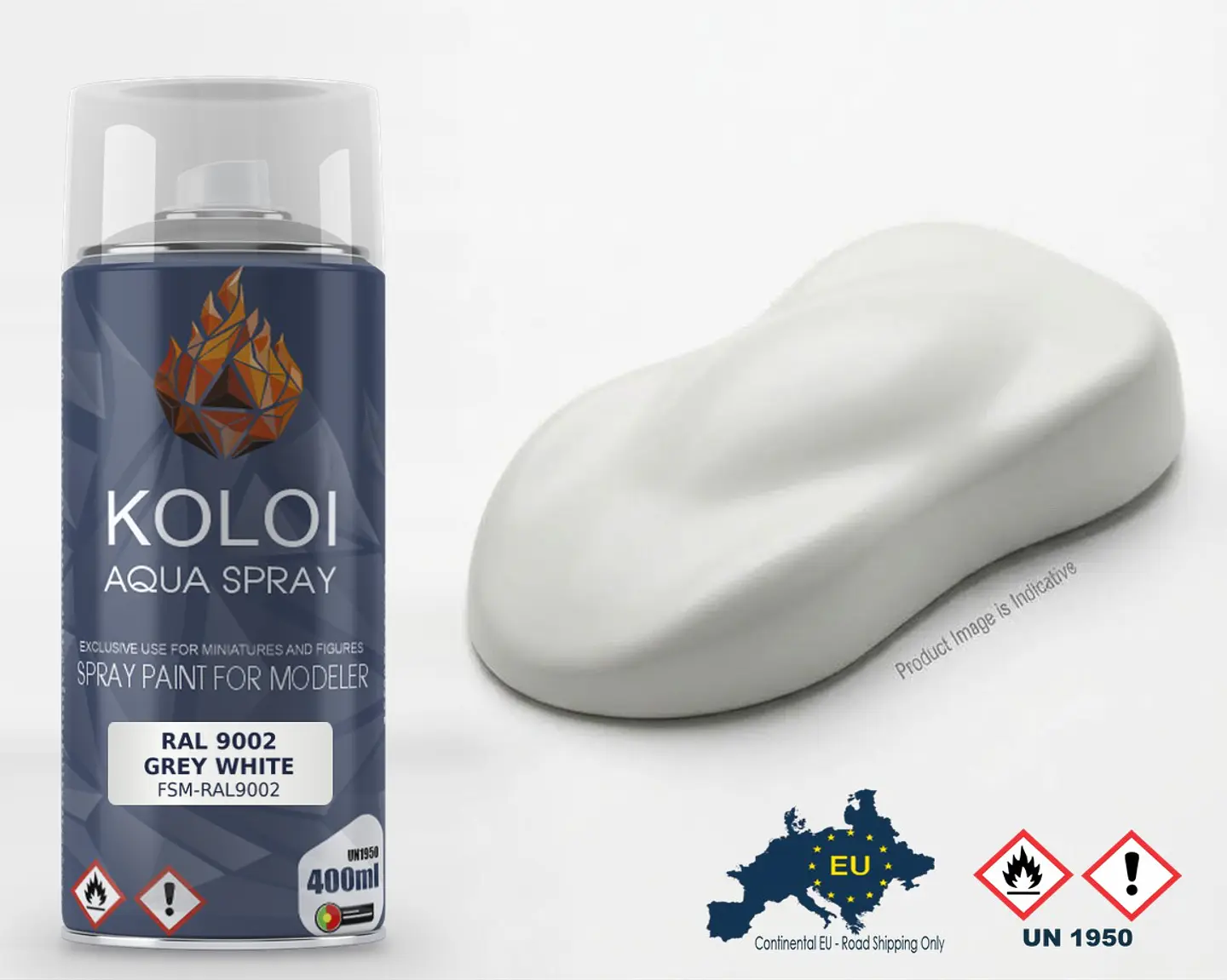 RAL 9002 Grey white – Koloi Aqua Spray 400ml 1