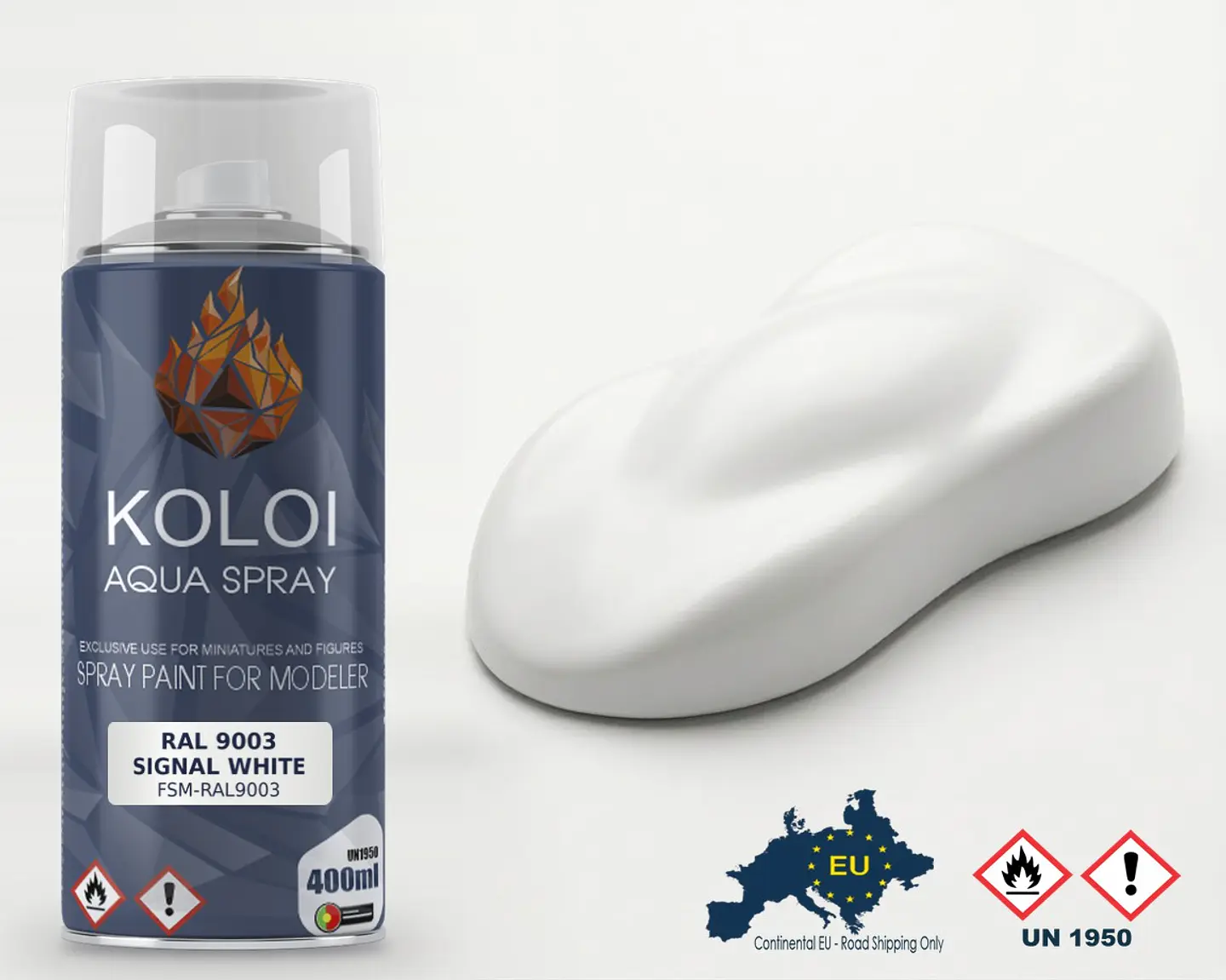 RAL 9003 Signal White – Koloi Aqua Spray 400ml 1