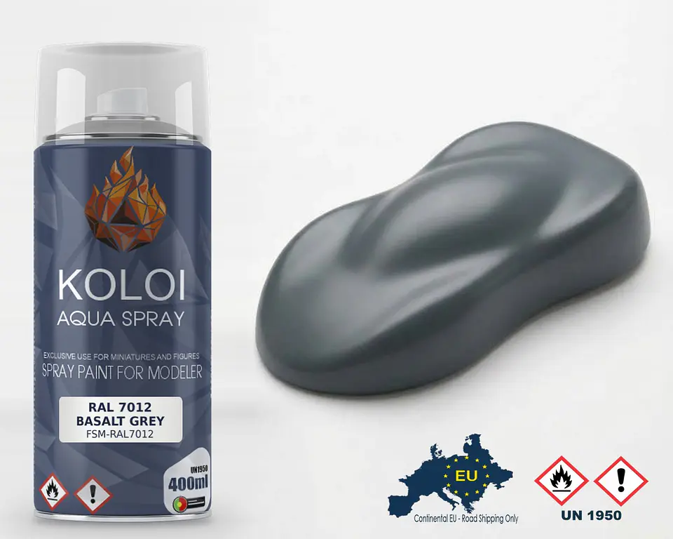 RAL 7012 Basalt Grey – Koloi Aqua Spray 400ml 1