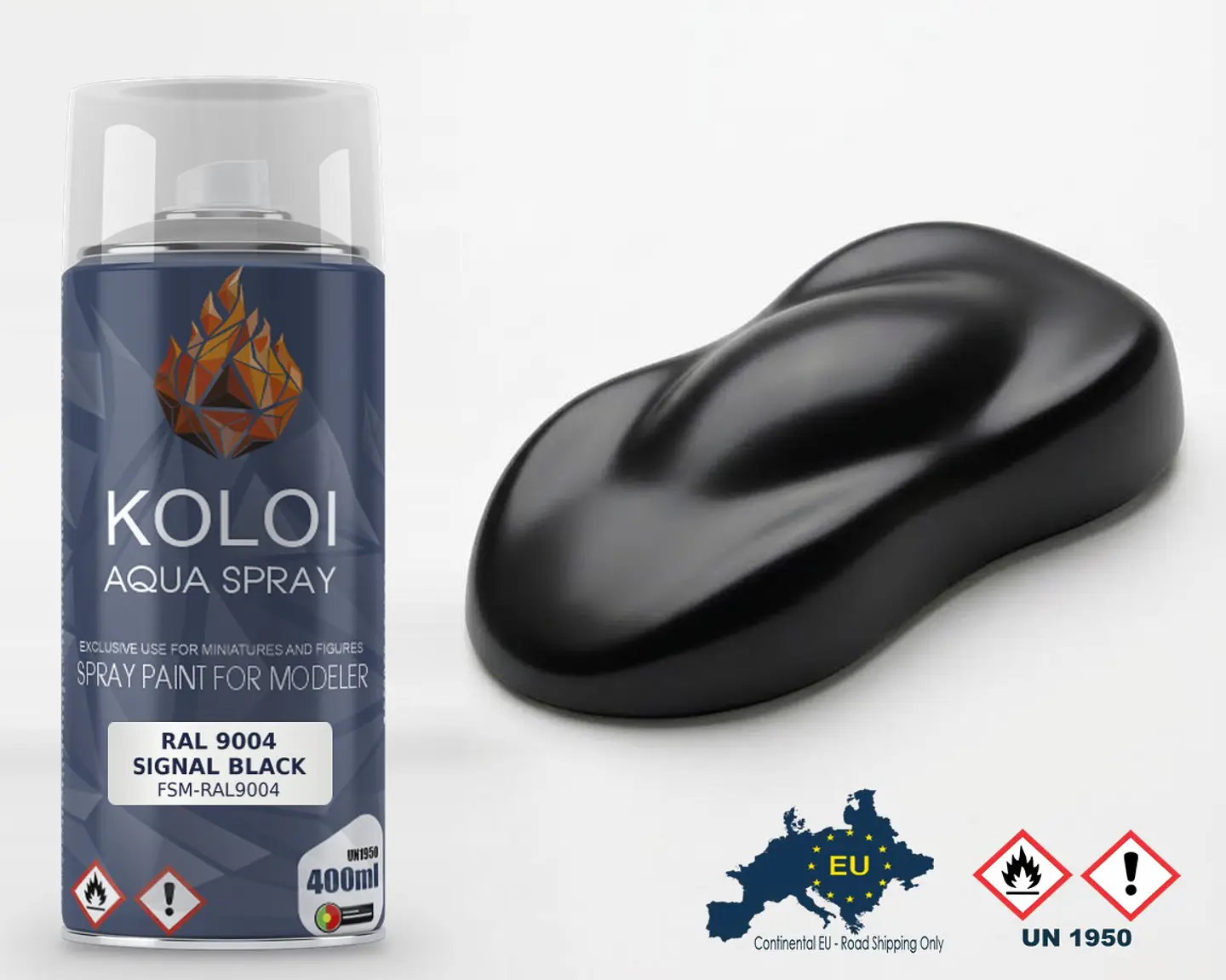 RAL 9004 Signal Black – Koloi Aqua Spray 400ml 1