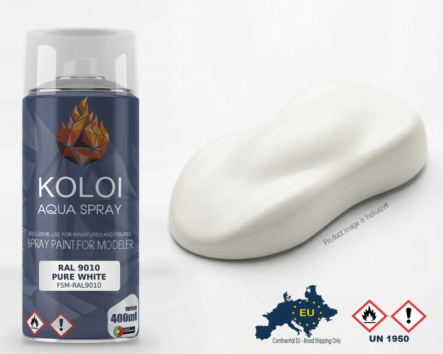 RAL 9010 Pure White – Koloi Aqua Spray 400ml 1