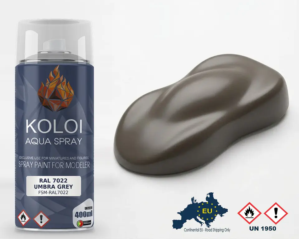 RAL 7022 Umbra Grey – Koloi Aqua Spray 400ml 1
