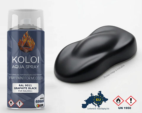 RAL 9011 Graphite Black – Koloi Aqua Spray 400ml