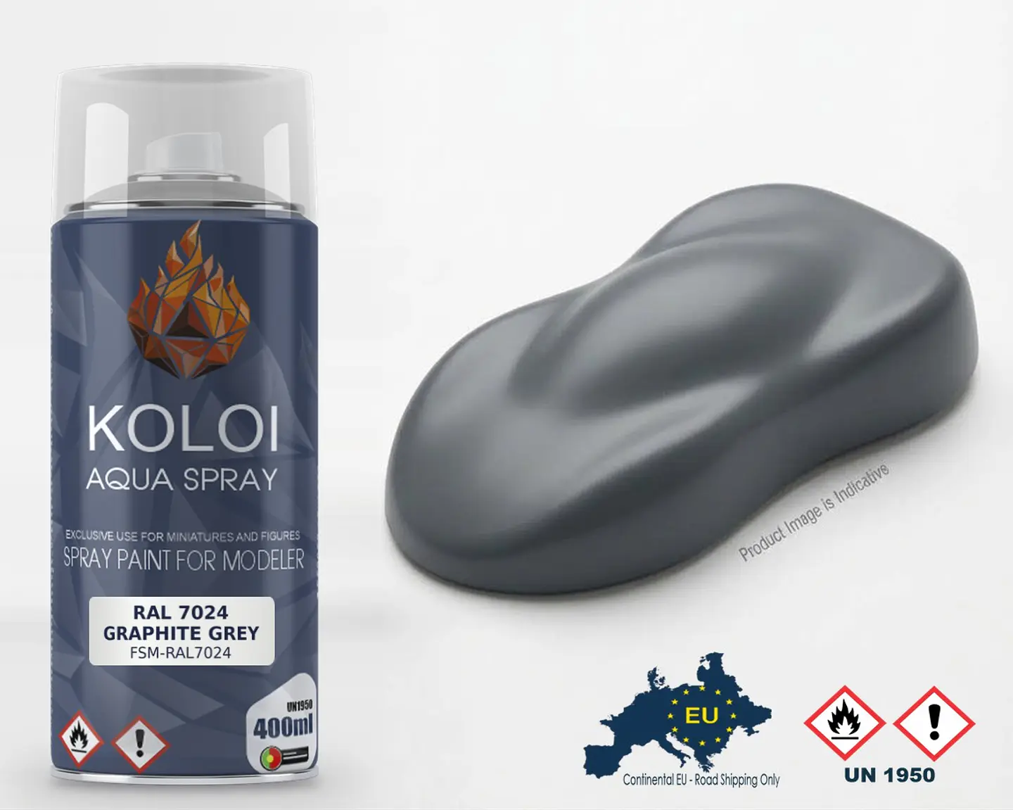 RAL 7024 Graphite Grey – Koloi Aqua Spray 400ml 1