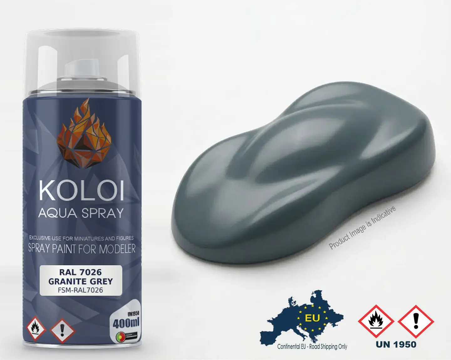 RAL 7026 Granite Grey – Koloi Aqua Spray 400ml 1