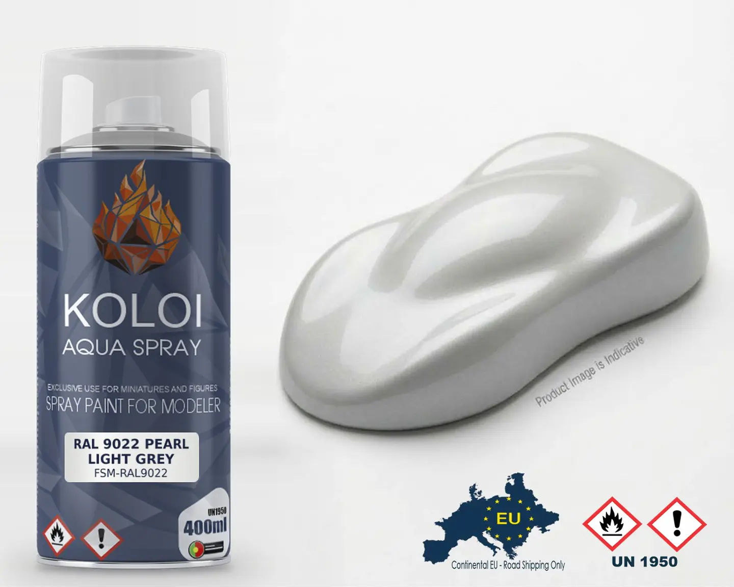 RAL 9022 Pearl Light Grey – Koloi Aqua Spray 400ml 1