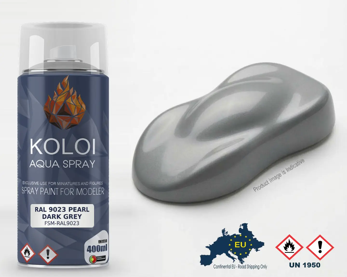 RAL 9023 Pearl Dark Grey – Koloi Aqua Spray 400ml 1