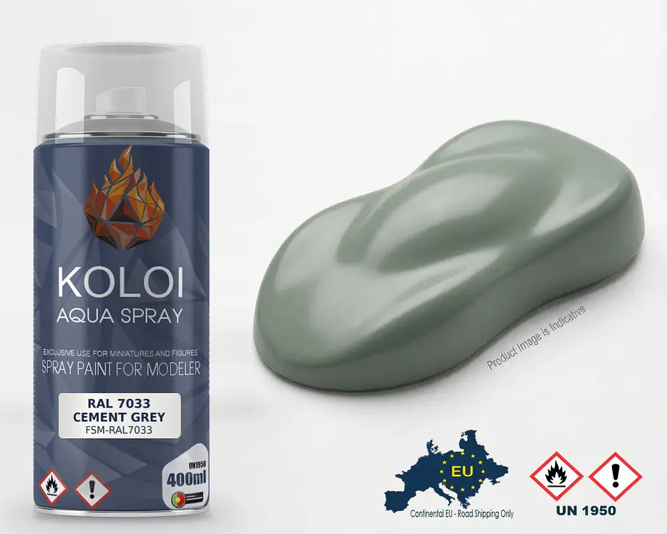 RAL 7033 Cement Grey – Koloi Aqua Spray 400ml 1