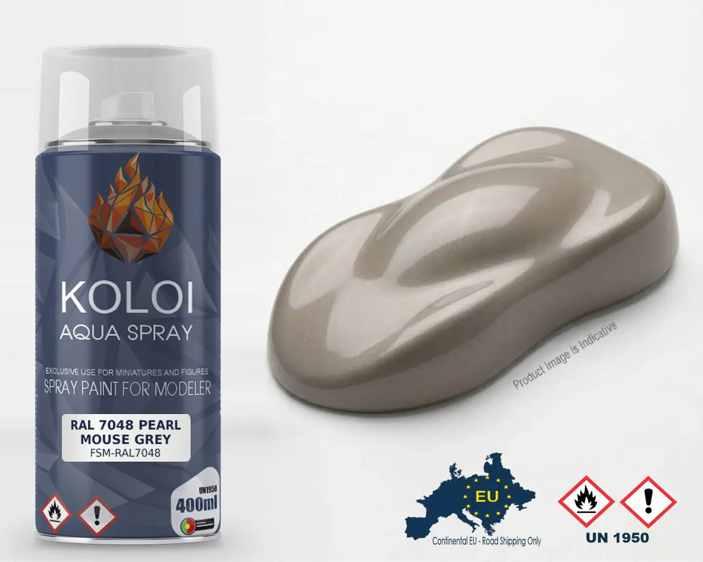 RAL 7048 Pearl Mouse Grey – Koloi Aqua Spray 400ml 1