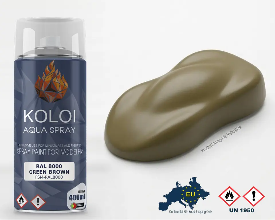 RAL 8000 Green Brown – Koloi Aqua Spray 400ml 1