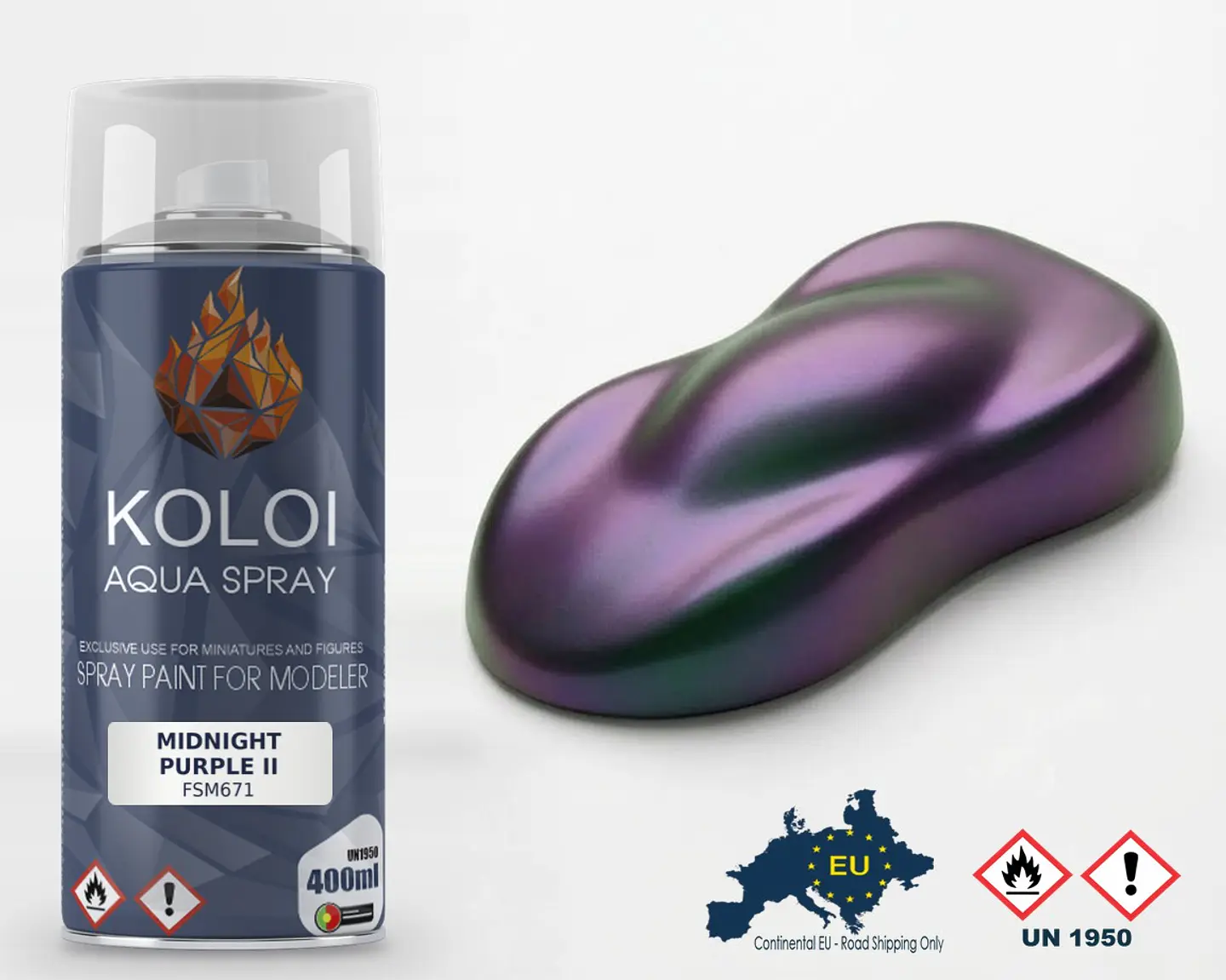 Midnight Purple II Nissan LV4 + Base color  – Koloi Aqua Spray 400ml 1