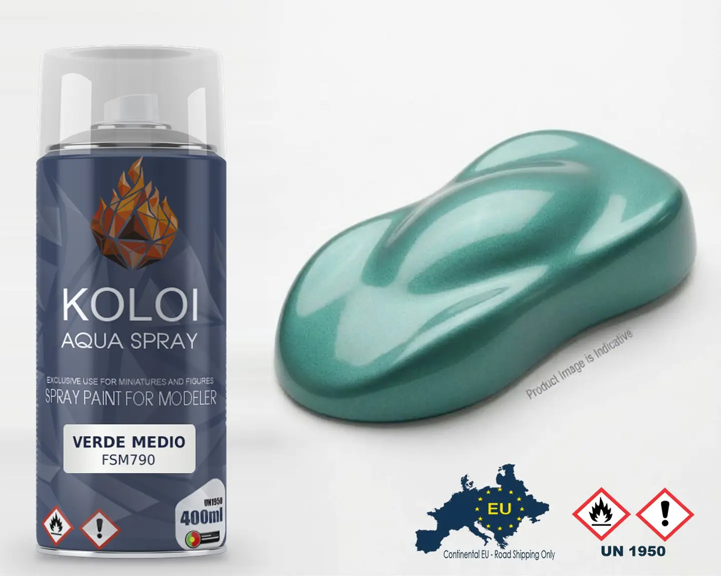 Verde Medio Nijinsky + BASE – Koloi Aqua Spray 400ml 1