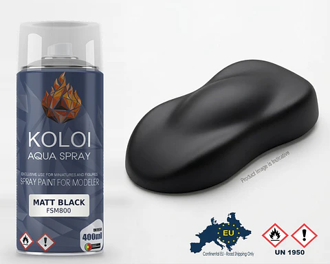 Matt Black – Koloi Aqua Spray 400ml