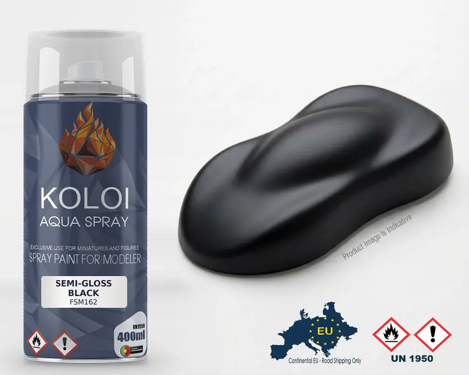 Semi-Gloss Black – Koloi Aqua Spray 400ml 1