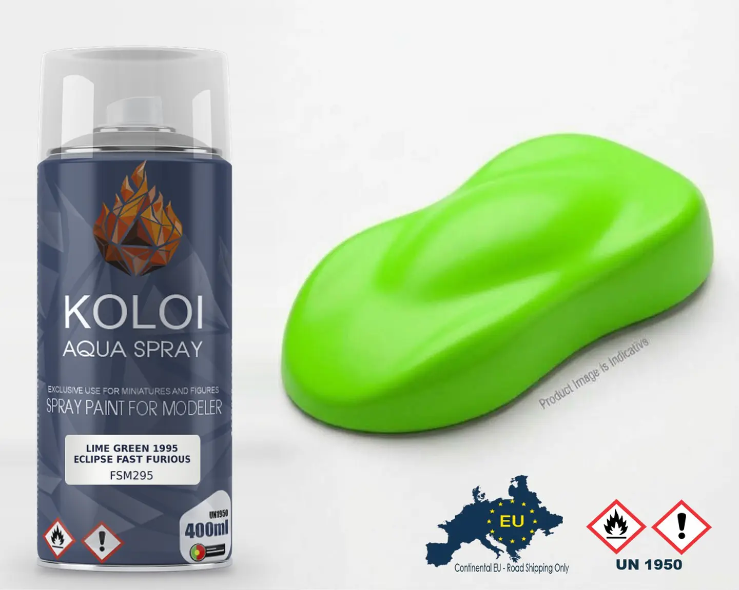 Lime Green 1995 Eclipse Fast Furious – Koloi Aqua Spray 400ml 1