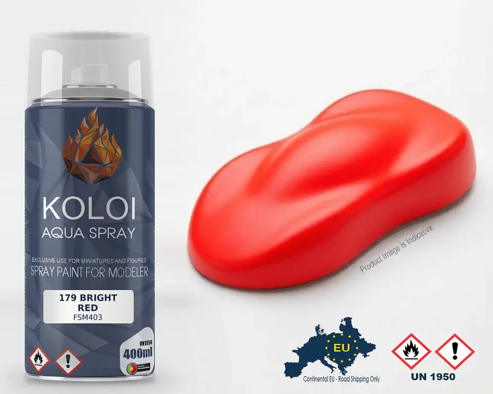 179 Bright Red – Koloi Aqua Spray 400ml 1