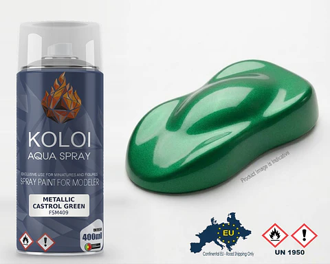 Metallic Castrol Green – Koloi Aqua Spray 400ml
