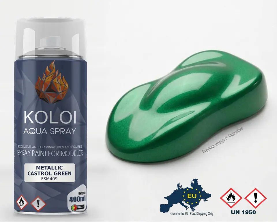 Metallic Castrol Green – Koloi Aqua Spray 400ml 1