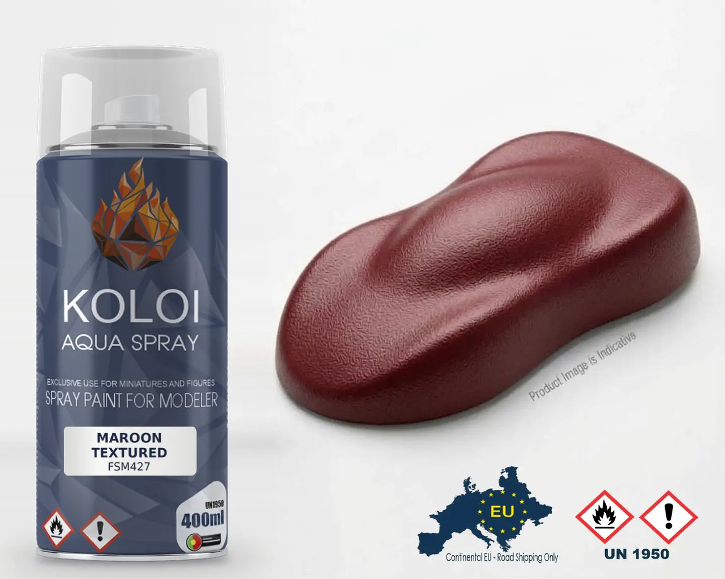 Maroon Textured – Koloi Aqua Spray 400ml 1