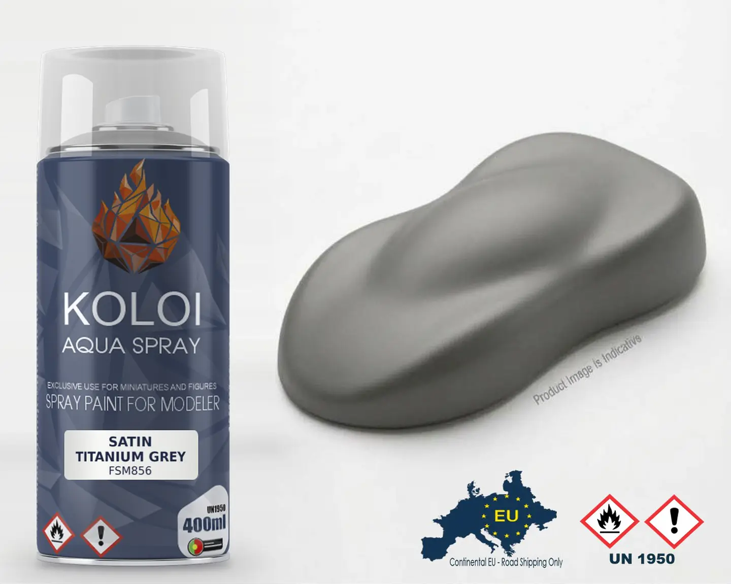 Satin Titanium Grey – Koloi Aqua Spray 400ml 1